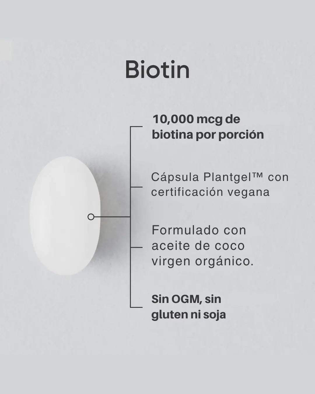 Biotina Fuerza máxima, 10.000 mcg 120 softgels
